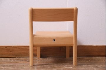 中古　飛騨産業　キツツキ　KF201B　ビーチ材　キッズスタッキングチェア(子供椅子)(R-038162)