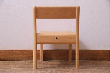 中古　飛騨産業　キツツキ　KF203B　ビーチ材　キッズスタッキングチェア(子供椅子)(R-038169)