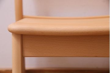 中古　飛騨産業　キツツキ　KF204B　ビーチ材　キッズスタッキングチェア2脚セット(子供椅子、キッズチェア)(R-038171)