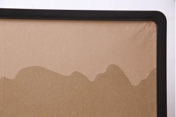 アンティーク家具　黒檀(コクタン)材　漆塗り　透かし彫りが目を引く衝立(パーテーション、仕切り)(R-038177)