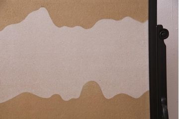 アンティーク家具　黒檀(コクタン)材　漆塗り　透かし彫りが目を引く衝立(パーテーション、仕切り)(R-038177)