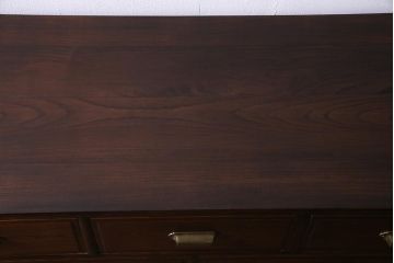 ヴィンテージ家具　三方ケヤキ材　総無垢材　極上品!シンプルながらも高級感溢れる衣装箪笥(引き出し、チェスト、ビンテージ)(R-038178)