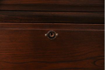 ヴィンテージ家具　三方ケヤキ材　総無垢材　極上品!シンプルながらも高級感溢れる衣装箪笥(引き出し、チェスト、ビンテージ)(R-038178)