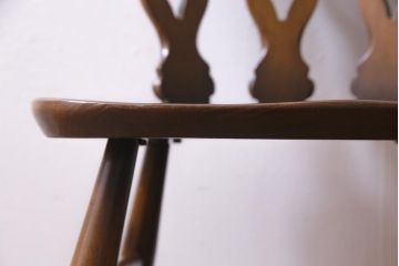 ヴィンテージ家具　イギリスビンテージ　ERCOL(アーコール)　素朴で愛らしいシスルバックチェア(ダイニングチェア、椅子)(R-038179)