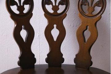 ヴィンテージ家具　イギリスビンテージ　ERCOL(アーコール)　上品な佇まいのシスルバックチェア(ダイニングチェア、椅子)(R-038180)