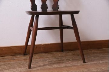 ヴィンテージ家具　イギリスビンテージ　ERCOL(アーコール)　上品な佇まいのシスルバックチェア(ダイニングチェア、椅子)(R-038182)