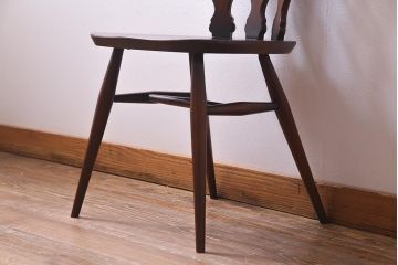 ヴィンテージ家具　イギリスビンテージ　ERCOL(アーコール)　上品な佇まいのシスルバックチェア(ダイニングチェア、椅子)(R-038184)