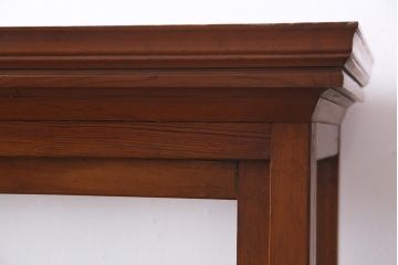 レトロ家具　昭和初期　ヒノキ材　柔らかな木の風合いが魅力のガラスケース(ショーケース、陳列棚)(R-038186)