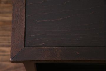 中古　リメイク　北海道民芸家具　モールガラスが入ったローボード(テレビ台、収納棚、サイドボード)(R-038188)