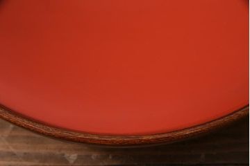 アンティーク雑貨　和製アンティーク　総ケヤキ材　漆塗りが美しい菓子入れ(菓子器)(R-038193)