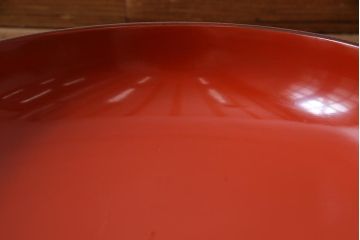 アンティーク雑貨　和製アンティーク　総ケヤキ材　漆塗りが美しい菓子入れ(菓子器)(R-038193)