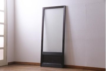 アンティーク建具　和製アンティーク　大判のダイヤガラスが魅力のガラス戸1枚(R-038199)