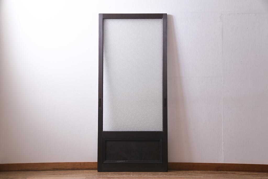 アンティーク建具　和製アンティーク　大判のダイヤガラスが魅力のガラス戸1枚(R-038199)