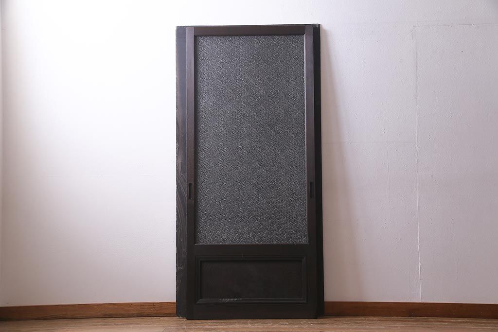 アンティーク建具　和製アンティーク　大判のダイヤガラスが魅力のガラス戸1枚(R-038199)