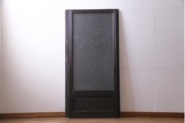 アンティーク建具　和製アンティーク　大判のダイヤガラスが魅力のガラス戸1枚(R-038199)