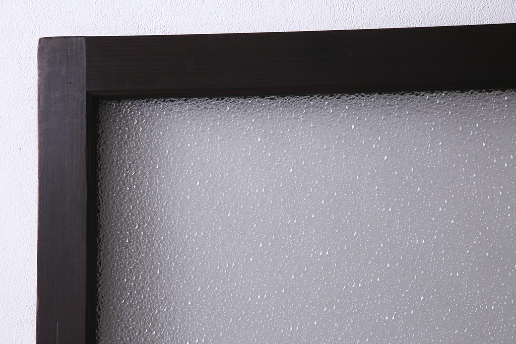 アンティーク建具　和製アンティーク　大判のダイヤガラスが魅力のガラス戸1枚(R-038199)