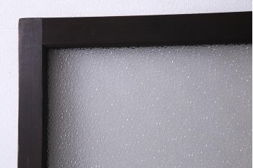 アンティーク建具　和製アンティーク　大判のダイヤガラスが魅力のガラス戸1枚(R-038199)
