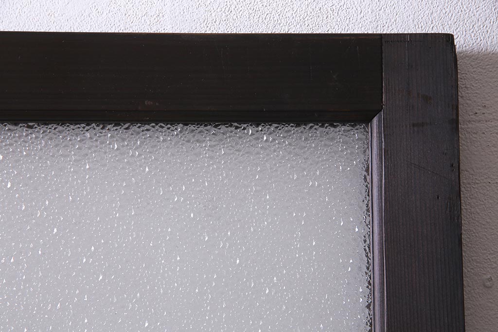 アンティーク建具　和製アンティーク　大判のダイヤガラスが魅力のガラス戸1枚(R-038199)