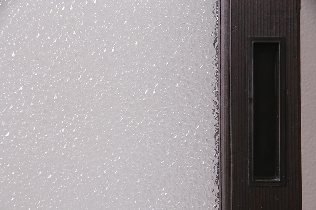 アンティーク建具　和製アンティーク　大判のダイヤガラスが魅力のガラス戸1枚(R-038199)