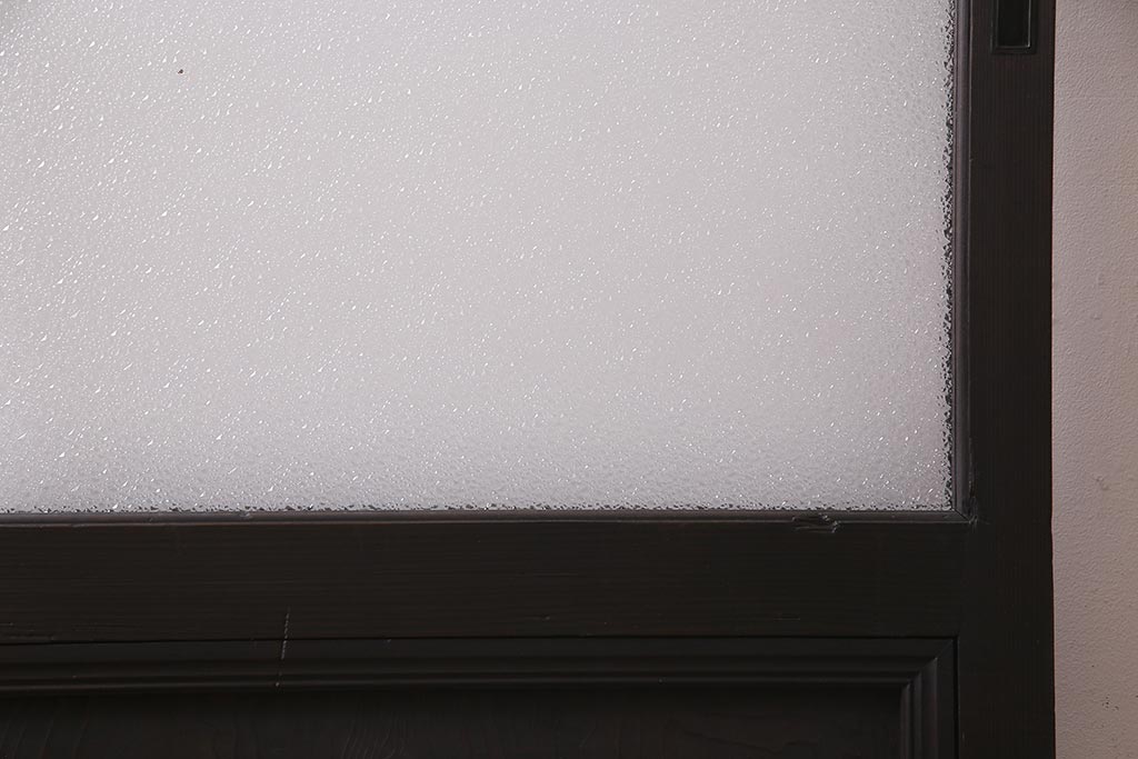 アンティーク建具　和製アンティーク　大判のダイヤガラスが魅力のガラス戸1枚(R-038199)