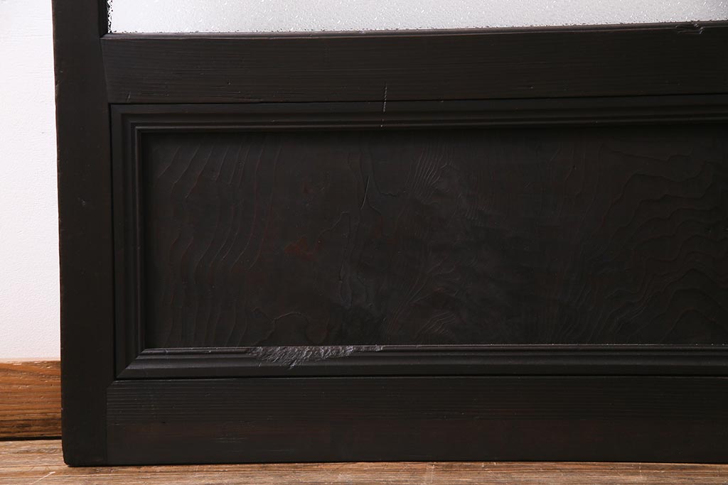 アンティーク建具　和製アンティーク　大判のダイヤガラスが魅力のガラス戸1枚(R-038199)