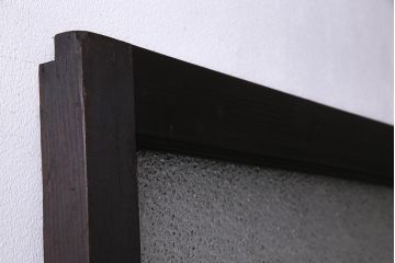 アンティーク建具　和製アンティーク　大判のダイヤガラスが魅力のガラス戸1枚(R-038199)