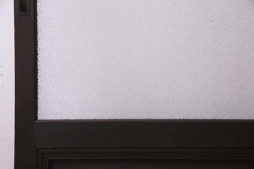 アンティーク建具　和製アンティーク　大判のダイヤガラスが魅力のガラス戸1枚(R-038199)