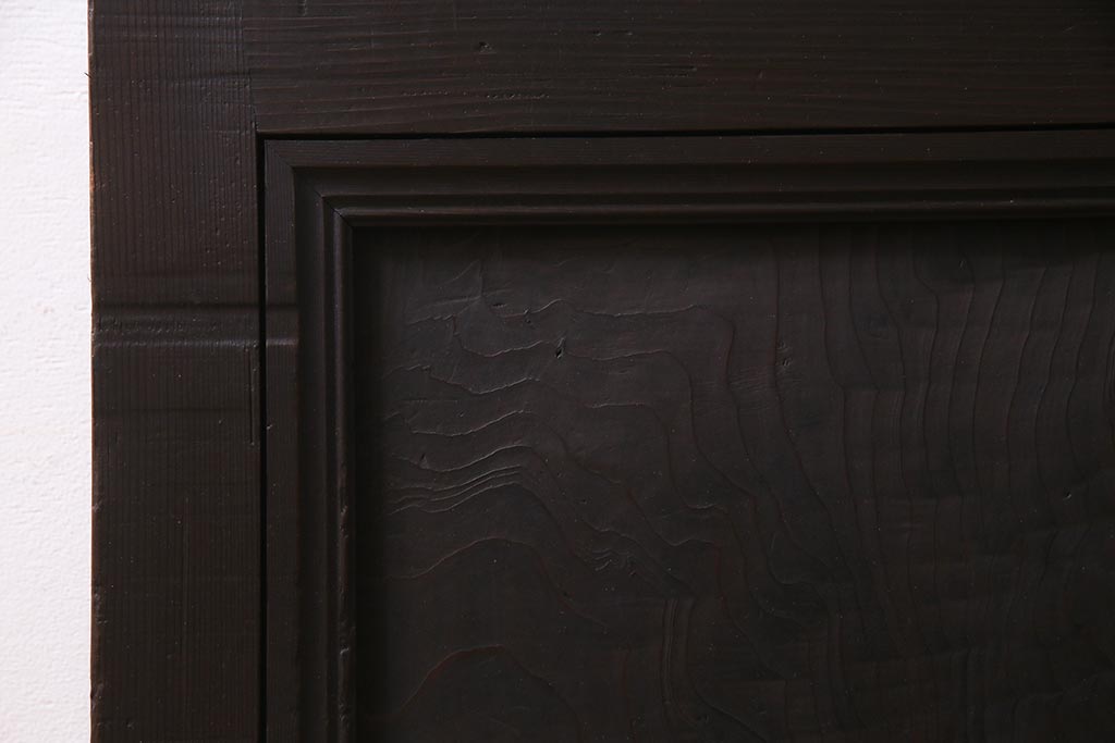 アンティーク建具　和製アンティーク　大判のダイヤガラスが魅力のガラス戸1枚(R-038199)