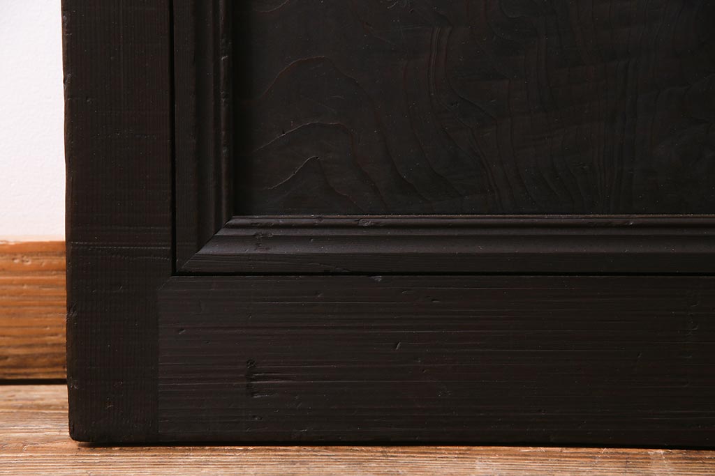 アンティーク建具　和製アンティーク　大判のダイヤガラスが魅力のガラス戸1枚(R-038199)