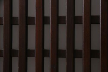 アンティーク建具　和製アンティーク　すりガラス入り　凛とした雰囲気が魅力的な格子帯戸4枚セット(板戸、引き戸、建具)(R-038200)