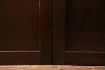 アンティーク建具　和製アンティーク　すりガラス入り　凛とした雰囲気が魅力的な格子帯戸4枚セット(板戸、引き戸、建具)(R-038200)