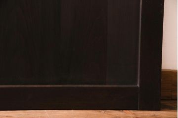 アンティーク建具　和製アンティーク　すりガラス入り　凛とした雰囲気が魅力的な格子帯戸4枚セット(板戸、引き戸、建具)(R-038200)