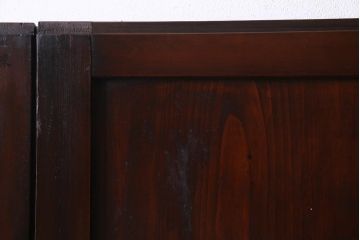 アンティーク建具　和製アンティーク　すりガラス入り　凛とした雰囲気が魅力的な格子帯戸4枚セット(板戸、引き戸、建具)(R-038200)