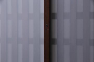 アンティーク建具　和製アンティーク　すりガラス入り　凛とした雰囲気が魅力的な格子帯戸4枚セット(板戸、引き戸、建具)(R-038200)