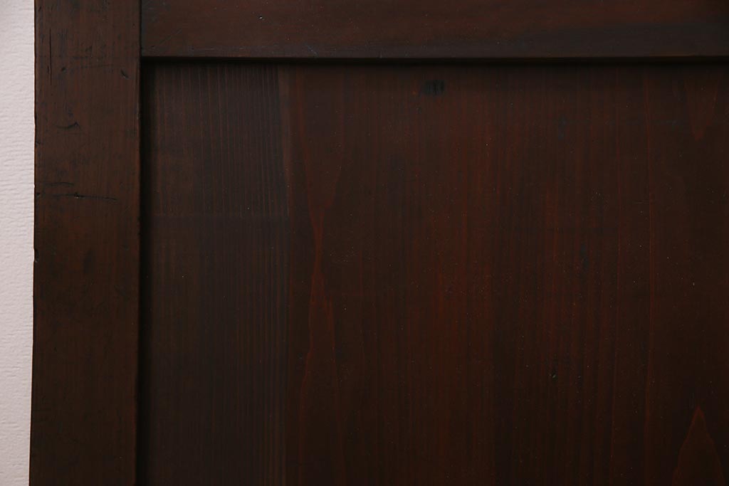 アンティーク建具　和製アンティーク　すりガラス入り　凛とした雰囲気が魅力的な格子帯戸4枚セット(板戸、引き戸、建具)(R-038200)