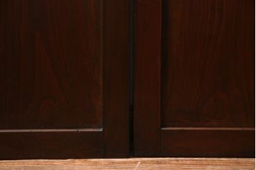 アンティーク建具　和製アンティーク　すりガラス入り　凛とした雰囲気が魅力的な格子帯戸4枚セット(板戸、引き戸、建具)(R-038200)