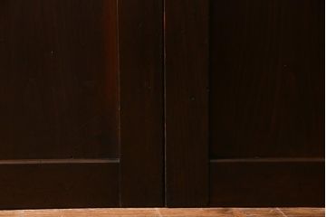 アンティーク建具　和製アンティーク　すりガラス入り　凛とした雰囲気が魅力的な格子帯戸4枚セット(板戸、引き戸、建具)(R-038200)