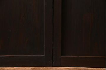 アンティーク建具　和製アンティーク すりガラス　モダンな雰囲気が魅力的なガラス格子戸2枚セット(引き戸、建具)(R-038201)