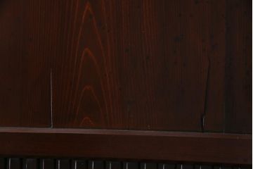 アンティーク建具　和製アンティーク　漆塗り　上質な和の空間を演出する格子帯戸4枚セット(引き戸、建具)(R-038203)