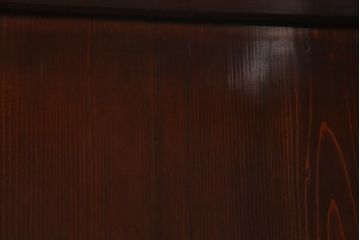 アンティーク建具　和製アンティーク　漆塗り　上質な和の空間を演出する格子帯戸4枚セット(引き戸、建具)(R-038203)