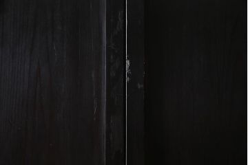 アンティーク建具　和製アンティーク　漆塗り　上質な和の空間を演出する格子帯戸4枚セット(引き戸、建具)(R-038203)