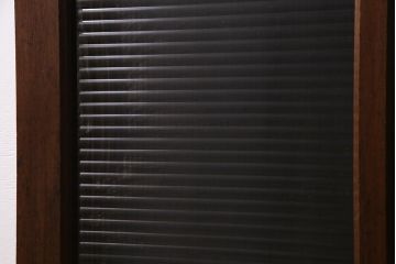 アンティーク建具　モールガラス入り　大判のレトロガラスが可愛らしいガラス戸2枚セット(引き戸)(R-038204)