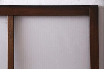 アンティーク建具　モールガラス入り　大判のレトロガラスが可愛らしいガラス戸2枚セット(引き戸)(R-038204)