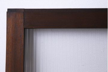 アンティーク建具　モールガラス入り　大判のレトロガラスが可愛らしいガラス戸2枚セット(引き戸)(R-038204)