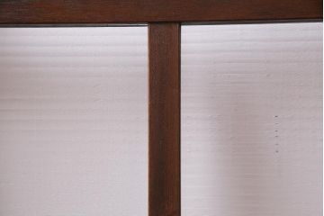 アンティーク建具　モールガラス入り　大判のレトロガラスが可愛らしいガラス戸2枚セット(引き戸)(R-038204)