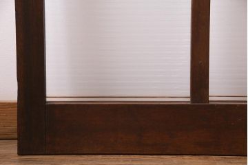 アンティーク建具　モールガラス入り　大判のレトロガラスが可愛らしいガラス戸2枚セット(引き戸)(R-038204)