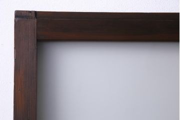 アンティーク建具　大正期　当時物色ガラス入り　表情豊かなガラス戸2枚セット(引き戸、建具)(R-038207)