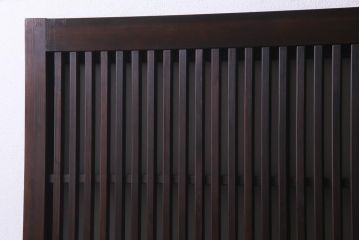 アンティーク建具　裏ガラス入り　変わり型　和の風情漂う格子戸2枚セット(建具、引き戸)(R-038210)