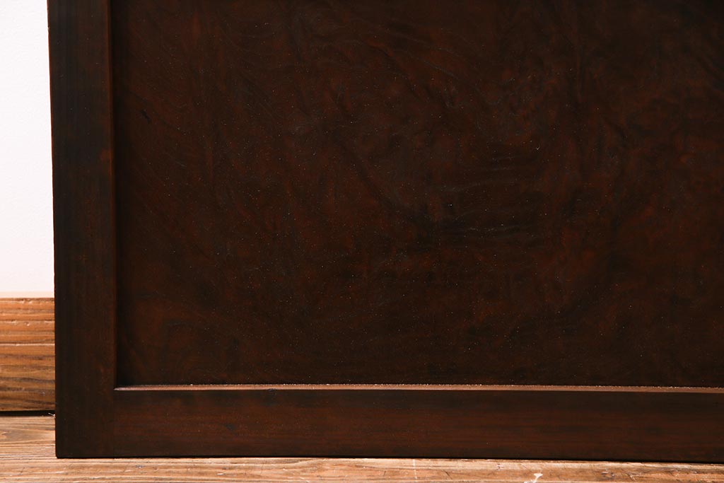 アンティーク建具　裏ガラス入り　変わり型　和の風情漂う格子戸2枚セット(建具、引き戸)(R-038210)