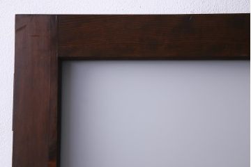 和製アンティーク　大正期　当時物色ガラス・当店オリジナルガラス　レトロモダンなガラスドア(建具、扉)(R-038211)